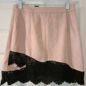 NWT Suede Pink Skirt
